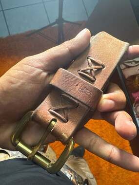 Vintage Polo Ralph Lauren Brown Leather Belt